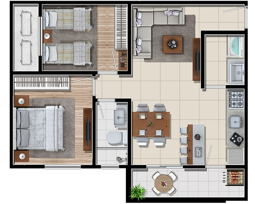 Planta do Empreendimento Luis XV Palace em Itajaí - SC | Ama Empreendimentos