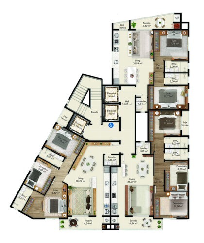 Planta do Empreendimento One Palace em Itajaí - SC | Ama Empreendimentos